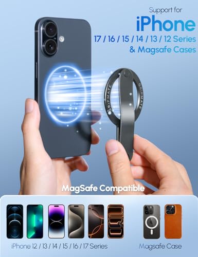 GripMate for MagSafe Phone Grip for iPhone, Slim Magnetic Phone Ring Holder