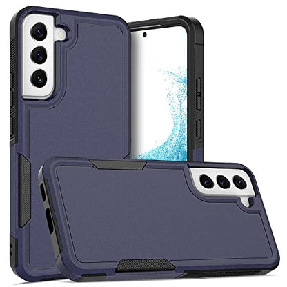 for Samsung Galaxy S22 Plus Case: Dual Layer Protective Heavy Duty Cell Phone Cover Shockproof Rugged with Screen Protector - Military Protection Bumper Tough - Samsung Galaxy S22+ Plus 2022, Blue - color: Navy Blue (PC) + Black (TPU)