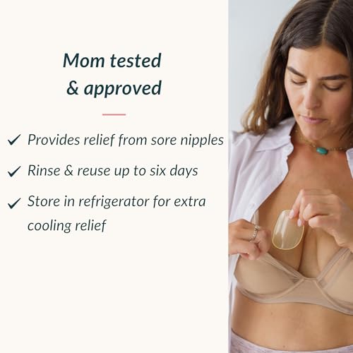 Ameda ComfortGel HydroGel Nursing Pads | Cooling | Reusable | 2 Pair - size: 4 Count