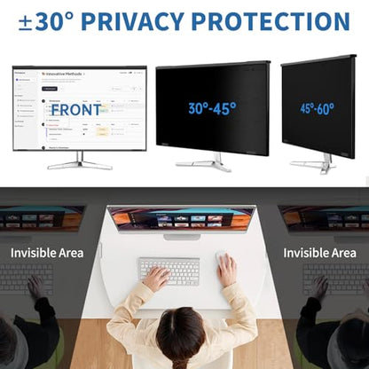 Magnetic 27 Inch Hanging Computer Privacy Screen for 16:9 Monitors