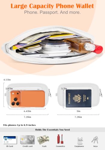 takyu Phone Strap Crossbody with Detachable RFID Wallet White - color: White