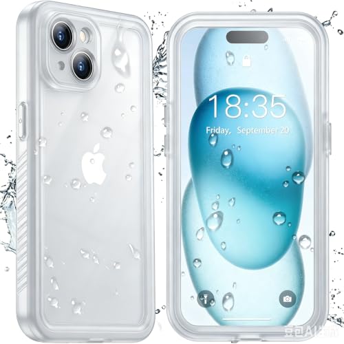 miracase for iPhone 13 Case Waterproof, Military-Grade Heavy Duty Protection, 12FT Military Shockproof, Dustproof Phone Case, Frost Clear - color: Frost Clear, size: iPhone 13