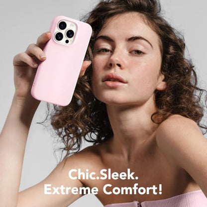 GONEZ Magnetic for iPhone 15 Pro Max Case, Silicone Cover Chalk Pink - color: A-Chalk Pink, size: Iphone 15 Pro Max