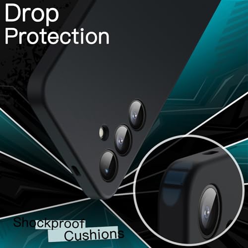 JETech Slim Case for Samsung Galaxy S24, Black | Camera Lens Protection, Soft TPU Design, Matte Finish, Shockproof Protection - color: Black, size: S24