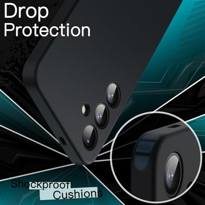 JETech Slim Case for Samsung Galaxy S24 Plus, Black | Camera Lens Protection, Soft TPU Design, Matte Finish, Shockproof Protection - color: Black, size: S24 Plus