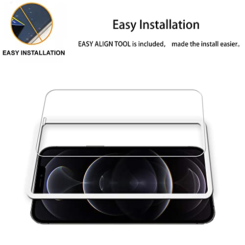 Easy Alignment Frame Designed For iPhone 12 Pro Max Tempered Glass Screen Protector 2-Pack Camera Lens Protector Film 2-Pack