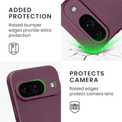 kwmobile Case Compatible with Google Pixel 9 Case -Soft TPU Back Phone Cover - with Metallic Look - Metallic Lavender - color: Metallic Lavender, size: Pixel 9