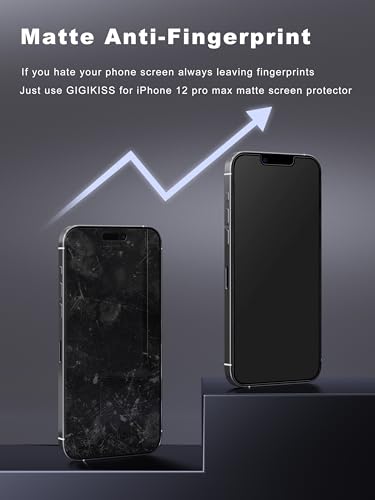 GIGIKISS 2 Pack for iPhone 12 Pro Max Matte Screen Protector - size: for iPhone 12ProMax 6.7 inch - Matte