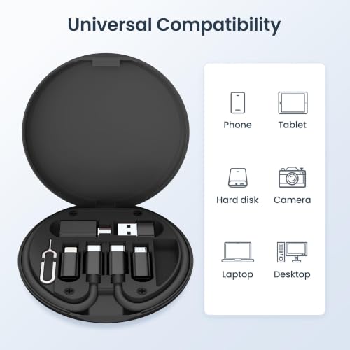 Elebase USB C Charger Adapter Kit with 1Ft 100W Cable for iPhone 18 Pro Max - color: Black