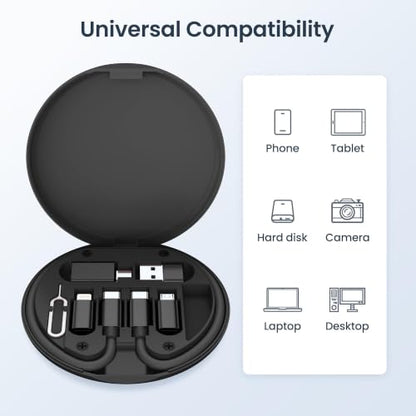 Elebase USB C Charger Adapter Kit with 1Ft 100W Cable for iPhone 18 Pro Max - color: Black