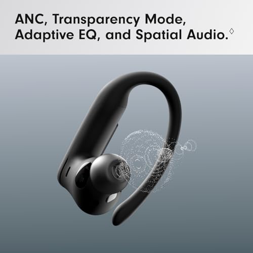 Beats Powerbeats Pro 2 - Wireless Noise Cancelling Workout Earbuds with Secure- Fit Earhooks, Up to 45-Hour Battery with Charging Case, Sweat & Water Resistant, Heart Rate Monitoring - Jet Black - color: Jet Black, style: Powerbeats Pro 2