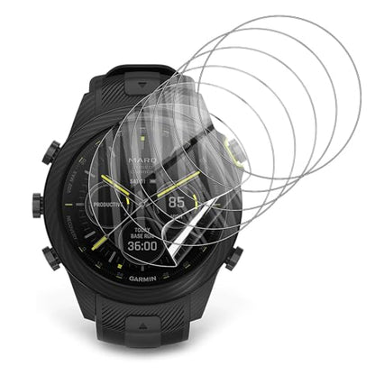 6‑Pack for Garmin MARQ (Gen 2) 1.2" Screen Protector, AUUYYA Soft Flexible TPU Ultra‑Thin Self‑Healing Bubble‑Free Protective HD Clear Film for Adventurer, Athlete, Aviator, Golfer, Captain SmartWatch - size: Garmin MARQ (Gen 2) Series