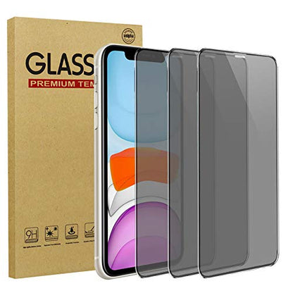 LCHDA 3-Pack Privacy Tempered Glass Film for iPhone 11 Pro Max/iPhone Xs Max 6.5 Inch, Full Coverage Anti-Spy 9H Hardness Anti-Scratch Ultra Clear Case Friendly Shield Glass Screen Protector - color: iPhone 11 Pro Max/iPhone XS Max 6.5"