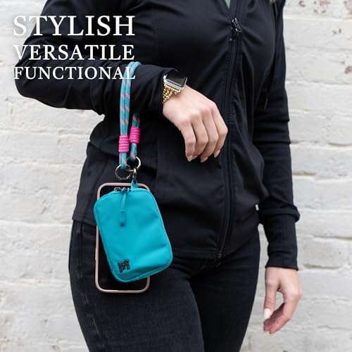 Save the Girls Active Phone Lanyard Crossbody Rope Strap with Wallet, Teal - color: Teal