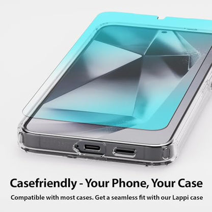 DOME GLASS Whitestone [Authentic full coverage] Tempered glass screen protector for Galaxy S24 Plus with UV lamp [2pack] - size: S24 Plus
