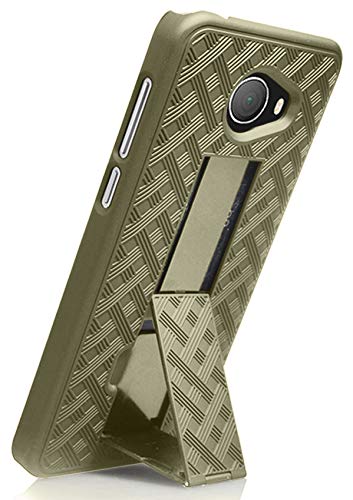 Nakedcellphone Kickstand Cover for Jitterbug Smart 2 Phone Case - Gold | Slim Hard Shell with Stand, Satisfying Texture, For Lively Smart2 (Year 2018, Model 5049SJBS2) - color: Gold