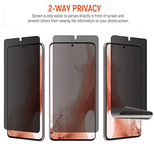 Galaxy S22 Privacy Screen Protector, [Case Friendly] [Support Fingerprint Unlock] Soft Film for Samsung Galaxy S22 5G (6.1"), Full Adhesive, Anti-Scratch, Bubble Free, Touch Sensitive - size: for Samsung Galaxy S22