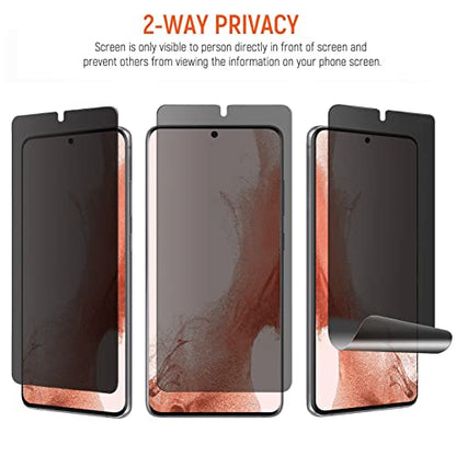 Galaxy S22 Privacy Screen Protector, [Case Friendly] [Support Fingerprint Unlock] Soft Film for Samsung Galaxy S22 5G (6.1"), Full Adhesive, Anti-Scratch, Bubble Free, Touch Sensitive - size: for Samsung Galaxy S22