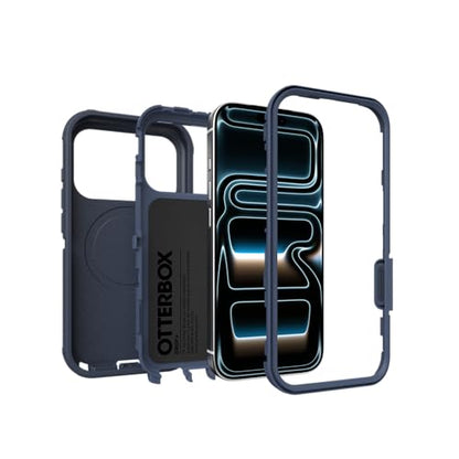 OtterBox iPhone 17 Pro Defender Pro Series Case - Blue Sentiment | Tough, Rugged & Durable iPhone Case, Snaps on MagSafe, Multi-Layer, Impact Absorbing iPhone Case - color: Blue Sentiment, style: iPhone 17 Pro