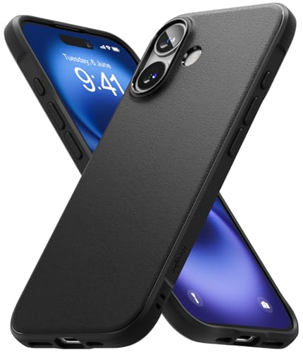 Ringke Onyx for iPhone 16 Case, [Feels Good in The Hand] Oil & Dirt Resistant, Individual Lens Covers for Cameras, Non-Slip Enhanced Grip Lightweight Cover - Black - color: Black, size: iPhone 16