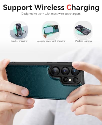 OCASE for Samsung Galaxy S26 Ultra Detachable Wallet Case with Card Holder, [2 in 1] PU Leather Flip Folio Case with RFID Blocking Stand Wrist Strap Shockproof Phone Cover 2026, Peacock Blue - color: Peacock Blue, size: Samsung Galaxy S26 Ultra