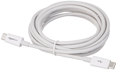 Amazon Basics USB-C to USB-C Fast Charging Cable, 480Mbps Speed, USB-IF Certified, for Apple iPhone 16/15, iPad, Samsung Galaxy, Tablets, Laptops, 9 Foot, White - color: White, size: 9-Foot