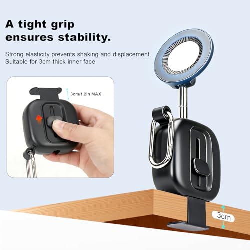 koolehaoda Airplane Phone Holder Travel Essentials Magnetic for MagSafe - color: Black