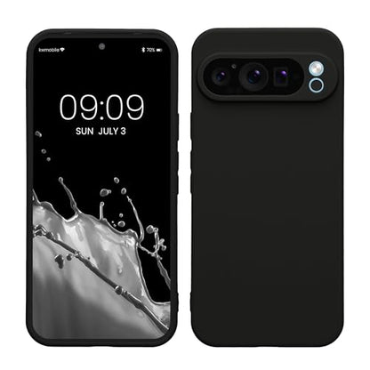 kwmobile Case Compatible with Google Pixel 9 Pro XL Case - Protective Slim TPU Phone Cover - Soft Matte Finish - Black Matte - color: black matte