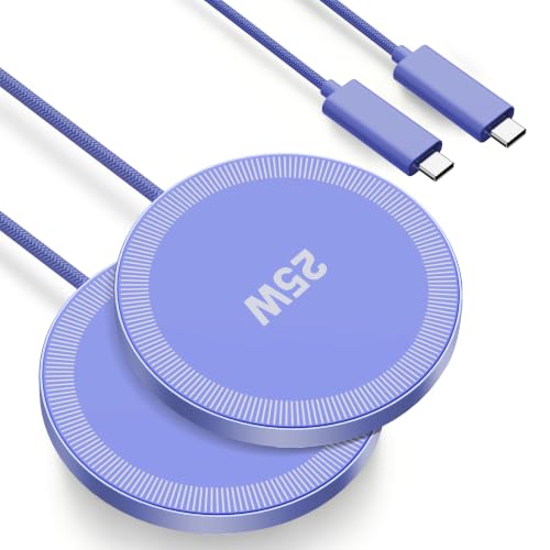 MagSafe 25W Magnetic Wireless Charger Fast Charging Pad for iPhone - color: Dark Violet