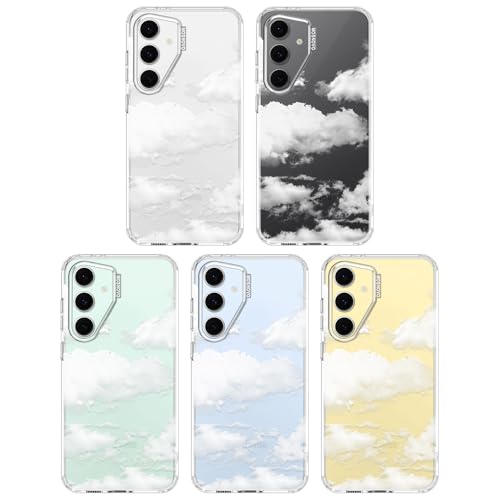 MOSNOVO Case for Samsung Galaxy S24 FE, [Buffertech 6.6ft Military-Grade Drop Protection] [Anti Peel Off Tech] Clear TPU Bumper Phone Case Cover Design - Cloud - color: Clear - Cloud, size: Samsung Galaxy S24 FE