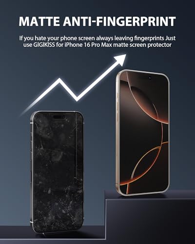GIGIKISS 2 Pack for iPhone 16 Pro Matte Screen Protector - size: for iPhone 16Pro 6.3 inch - Matte