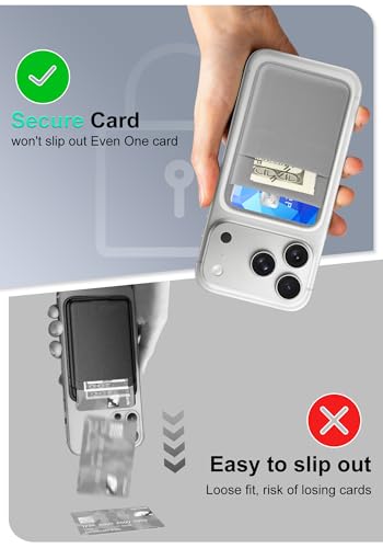 Senose Wallet Compatible for Magsafe, Magnetic Card Holder forBack of Phone | Slim Phone Wallet Compatible for iPhone 17/16/15/14/13/12 Plus/Pro/Pro Max, 6 Cards Holder, Stretchy, Grey - color: Grey