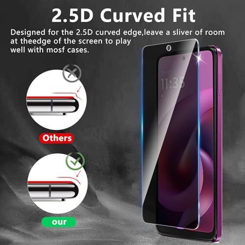 3 Pack Privacy Screen Protector Designed for Motorola Moto G 2026,Full Coverage Anti-Spy Tempered Glass Film,9H Hardness,Anti-Fingerprint,Bubble Free,Easy to Install - size: Moto G 5G 2026 FK3