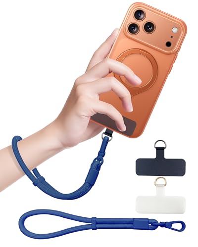 Phone Lanyard, Phone Wrist Strap with 2 Tether Tabs for All Phones, Blue - color: Blue