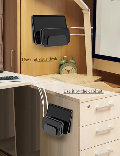 Wall Mount Phone Holder, Black - color: Black