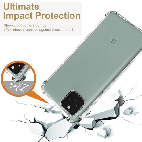Case for Google Pixel 4A (Not Fit for Pixel 4A 5G) G025J, GA02099 Case, Soft Clear TPU Phone Cases, Slim Silicone Protective Shockproof Transparent Cover for Google Pixel 4A Crystal Clear