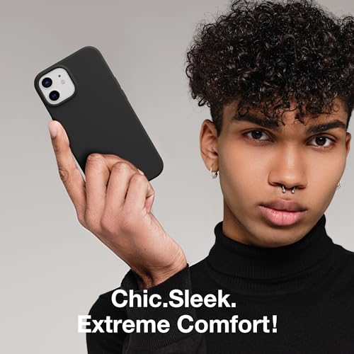 GONEZ Magnetic for iPhone 12/12 Pro Case, Silicone Cover Black - color: Black, size: Iphone 12 /Iphone 12 Pro