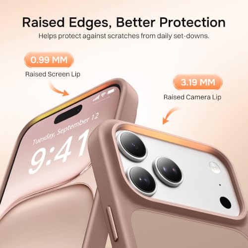 Magnetic for iPhone 17 Pro Case, Compatible with MagSafe, [Military Grade Drop Protection] Translucent Matte Shockproof Protective Anti-Fingerprint Phone Case, 6.3", Light Brown - color: Light Brown, size: Iphone 17 Pro