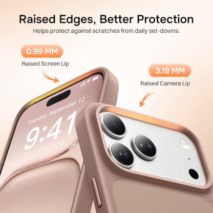 Magnetic for iPhone 17 Pro Case, Compatible with MagSafe, [Military Grade Drop Protection] Translucent Matte Shockproof Protective Anti-Fingerprint Phone Case, 6.3", Light Brown - color: Light Brown, size: Iphone 17 Pro