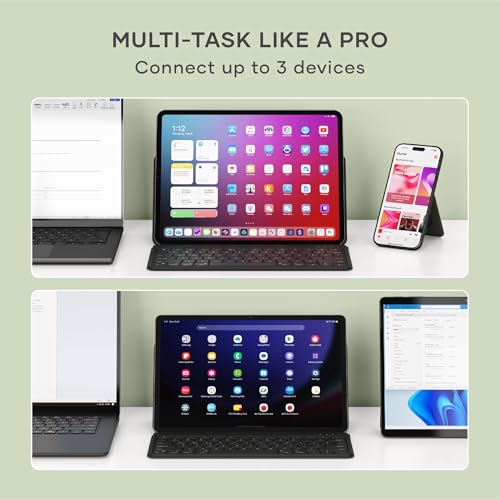 Satechi OntheGo Bluetooth Keyboard, Connect Up to 3 Devices, Tablet, Black - color: Black