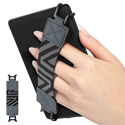 MoKo Security Hand-Strap for 6-8" Kindle eReaders Fire Tablets, Space Gray - color: 1-deep Gray, style: Patterned Strap
