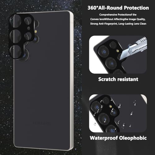 3+2 Pack Screen Protector for Samsung Galaxy S25 Ultra Flexible TPU Film (NOT Glass) with Tempered Glass Camera Lens Protector. Easy Installation, Self-Healing HD Clear Screen Protector
