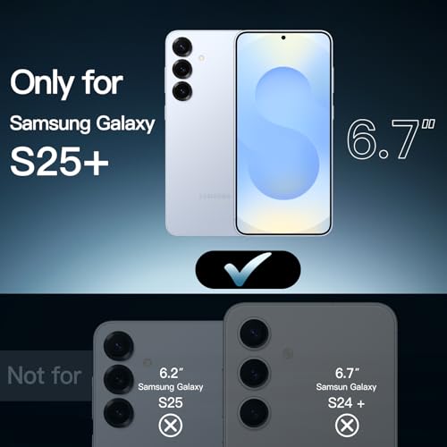 JETech Case for Samsung Galaxy S25 Plus, Anti-Yellowing, Clear | Shockproof Protection, Scratch Resistant Hard PC Back, Durable Transparent TPU Bumper - color: Clear, size: Galaxy S25 Plus