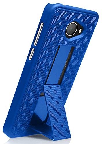 Nakedcellphone Kickstand Cover for Jitterbug Smart 2 Phone Case - Blue | Slim Hard Shell with Stand, Satisfying Texture, For Lively Smart2 (Year 2018, Model 5049SJBS2) - color: Blue