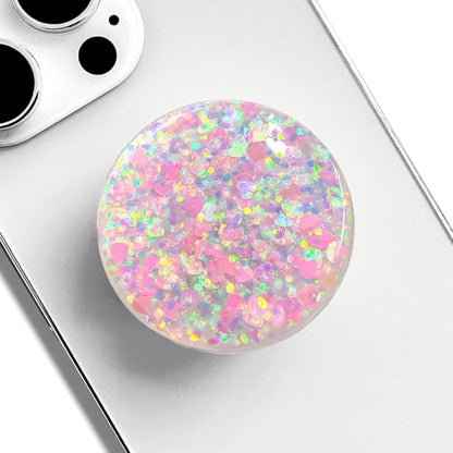 Stretchable Phone Stand, Suitable for Circular Foldable Phone Accessories for Mobile Phones and Tablets- Transparent Shine(Starlight Heart) - color: Starlight Heart