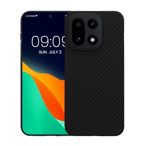 kalibri Aramid Fiber Case Compatible with OnePlus 15 - Case Super Slim Strong Protective Phone Cover - Black Matte - size: 15