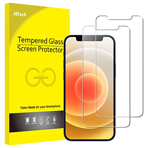 JETech Screen Protector for iPhone 12/12 Pro, 2-Pack | HD Clear, Face ID Compatible, Anti-Scratch Glass - size: iPhone 12/12 Pro