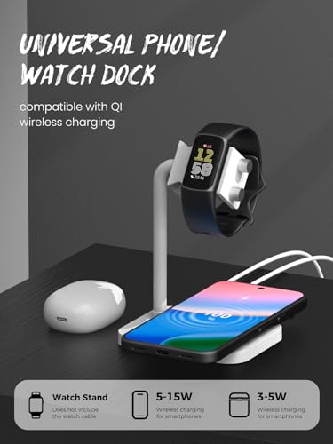 2-in-1 Universal Wireless Charging Dock - color: White Wireless Charging Dock
