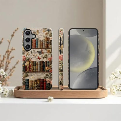 Compatible with Samsung Galaxy S23 FE Case,Glossy Case All-Round Protection Shockproof Anti-Scratches TPU Cover,Cases for Man Woman-Antique Bookshelf - color: Antique Bookshelf, size: Galaxy S23 FE