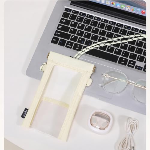 Waterproof Phone Pouch - Touchscreen Compatible Crossbody Bag for Swimming, Rain & Outdoor Activities (White) - color: White
